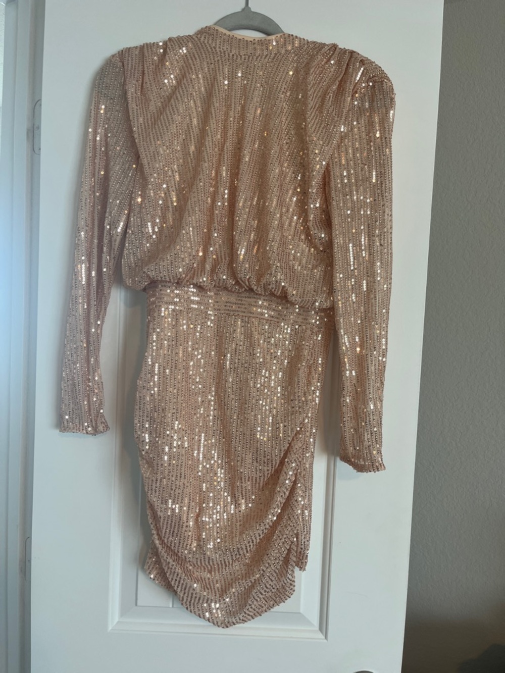 SHEIN Rose Gold Sequin Mini Dress